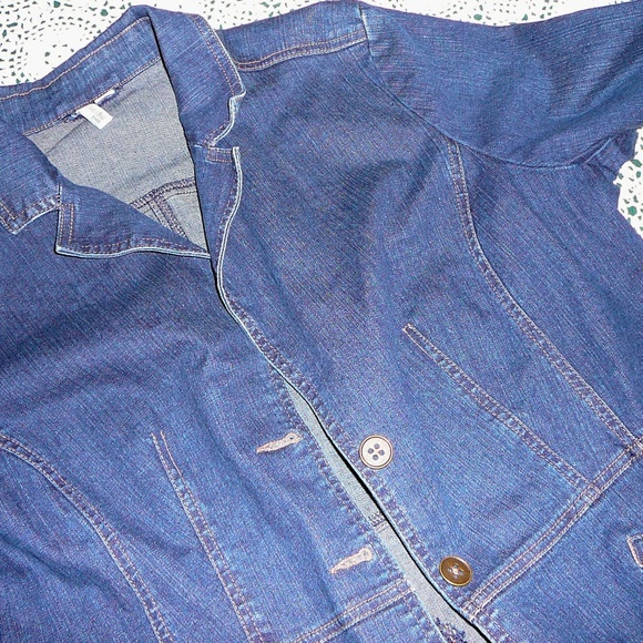 Denim Jean Jacket Coat St. John's Bay size XL Long Sleeve - Picture 8 of 8